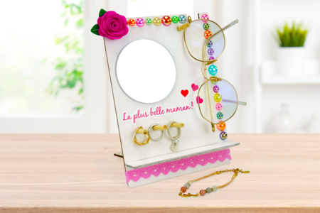 support bijoux miroir maman - Messages célébrations – 10doigts.fr