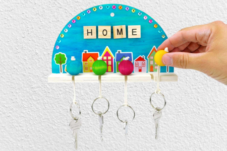 support mural porte-clé - Objets bois pour la maison – 10doigts.fr