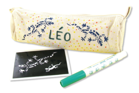 Trousse en coton naturel avec fermeture zippée : idée déco - Activités manuelles objets décorés – 10doigts.fr