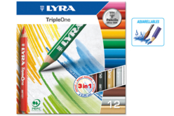 12 crayons triple one - Crayons de couleurs - 10doigts.fr