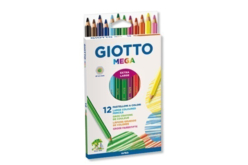 12 maxi crayons de couleur GIOTTO Méga - Crayons de couleurs - 10doigts.fr - 2