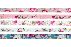 Biais coton Roses - 5 rubans - Rubans - 10doigts.fr