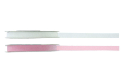 bobines de ruban organza rose et blanc - Rubans - 10doigts.fr