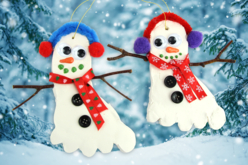 Bonhomme de neige empreinte de pied - Outils de Modelage - 10doigts.fr - 2