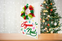 carte de noel couronne en papier de soie - Cartes de voeux - 10doigts.fr - 2