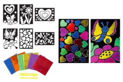 cartes fleurs et coeurs - Kits créatifs en Papier - 10doigts.fr - 2