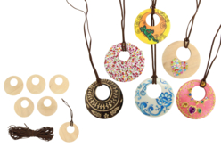 colliers en bois - Kits bijoux - 10doigts.fr