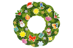 couronne sapin réaliste - Couronnes de Noël - 10doigts.fr - 2