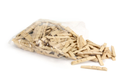 Demi-pinces à linge - Lot de 200 - Pinces à linge en bois - 10doigts.fr