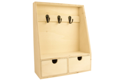 étagère en bois porte clé - Objets bois pour la maison - 10doigts.fr