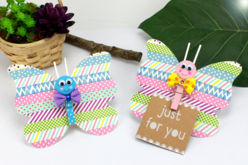 Faire un papillon en papier avec une pince à linge - Jeux et Jouets en bois - 10doigts.fr - 2