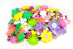 fleurs décoratives multicolores - Fleurs et feuilles décoratives - 10doigts.fr