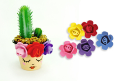 fleurs en mousse - Décorations à coller - 10doigts.fr