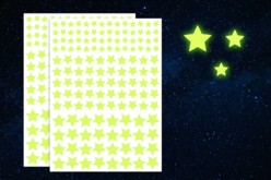 Gommettes étoiles phosphorescentes - Déco Noël étoiles - 10doigts.fr