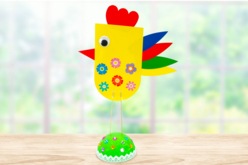 grande poule à poser - Kits créatifs Pâques - 10doigts.fr