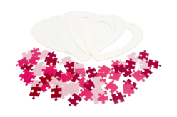 Kit cadres cœur puzzle -set de 4 cadres - Kits créatifs fête des mères - 10doigts.fr - 2
