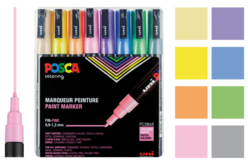 Marqueurs POSCA pointes fines - couleurs pastels assorties - Marqueur POSCA - 10doigts.fr