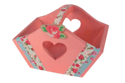 panier découpe coeur rose - Paniers en bois - 10doigts.fr - 2