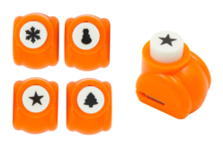 Mini perforatrices Noël : flocon, sapin, père-noël, étoile - Perforatrices fantaisies – 10doigts.fr