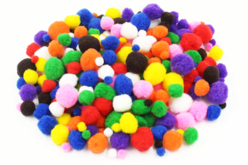 pompons couleurs tailles assorties - Pompons - 10doigts.fr