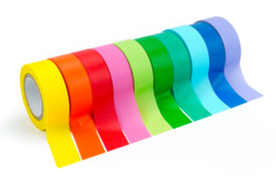 rouleaux masking tape colorés - Adhésifs colorés et Masking tape - 10doigts.fr