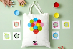 sac shopping tactilcolor - Peinture textile - 10doigts.fr - 2