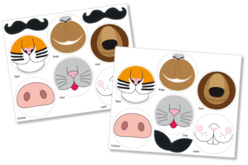 Stickers museaux d'animaux - DESTOCKAGE - 10doigts.fr