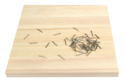 String Art - Support bois 20 x 20 cm + 60 clous - String Art - Broderie et tissage – 10doigts.fr