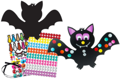 suspensions chauve-souris - Kits créatifs Halloween - 10doigts.fr