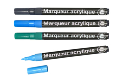Marqueurs peinture, pointes fines - 4 pièces - Marqueur peinture – 10doigts.fr
