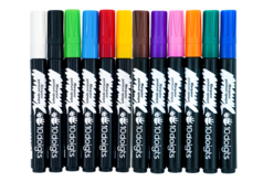 Marqueurs peinture opaque - 12 couleurs  - Marqueur peinture – 10doigts.fr