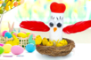 La poule de Pâques et ses poussins - Accessoires déco Pâques – 10doigts.fr