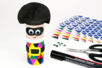 Arlequin avec un rouleau en carton - Caoutchouc Mousse – 10doigts.fr