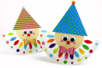 Arlequin avec une assiette en carton - Stickers Fantaisies – 10doigts.fr