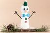 bonhomme de neige photophore noël - Activités manuelles Noël – 10doigts.fr