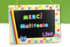 Ardoise "Merci maitresse" #2 - Décorations à coller – 10doigts.fr