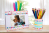 Cadre et pot à crayons Fête des mères - Adhésifs colorés et Masking tape – 10doigts.fr