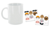 coffret mugs et stickers cadeau - Supports en céramique à décorer – 10doigts.fr