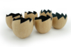 Coquilles oeufs en papier maché - 6 pièces - Supports Pâques – 10doigts.fr