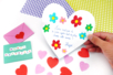 Enveloppe cœur "Merci maîtresse" - Gommettes Alphabet, messages – 10doigts.fr