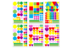 gommettes éléctrostatiques - Gommettes formes assorties – 10doigts.fr