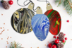 Suspensions de Noël en marbling - Peinture marbling – 10doigts.fr