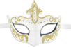 masque vénitien blanc or - Masques de Carnaval – 10doigts.fr