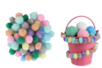 Mini-pompons, couleurs pastels - 200 pièces - Pompons – 10doigts.fr