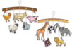 Mobiles à suspendre savane et ferme - Supports de Coloriages – 10doigts.fr