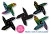 Moulin à vent en carte à gratter - Activités manuelles arc-en-ciel – 10doigts.fr