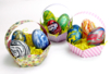 oeuf marbrés panier pâques enfants déco - Activités manuelles Pâques – 10doigts.fr
