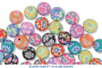 Perles rondes en pâte polymère millefiori 1 cm - Activités manuelles créations de bijoux – 10doigts.fr