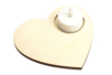 photophore en bois coeur bougie - Bougeoirs en bois – 10doigts.fr