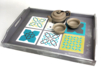 plateau pochoir carreaux de ciment - Plateaux en bois – 10doigts.fr